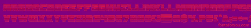 Шрифт samuraiterrapinchrome – красные шрифты на фиолетовом фоне