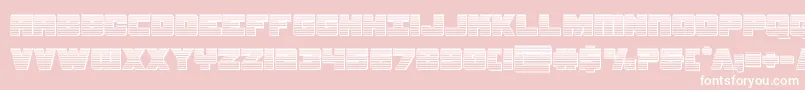 samuraiterrapinchrome-Schriftart – Weiße Schriften auf rosa Hintergrund