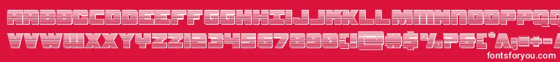 Шрифт samuraiterrapinchrome – белые шрифты на красном фоне