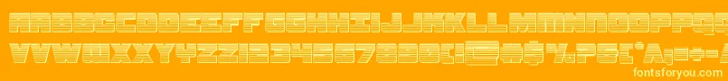 fuente samuraiterrapinchrome – Fuentes Amarillas Sobre Fondo Naranja