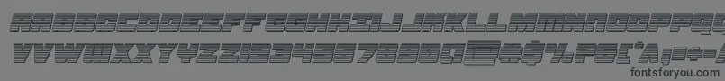 Czcionka samuraiterrapinchromeital – czarne czcionki na szarym tle