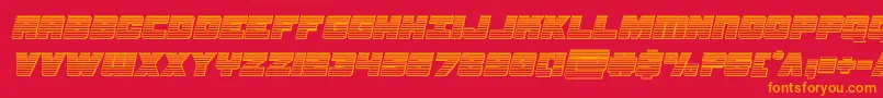 samuraiterrapinchromeital Font – Orange Fonts on Red Background