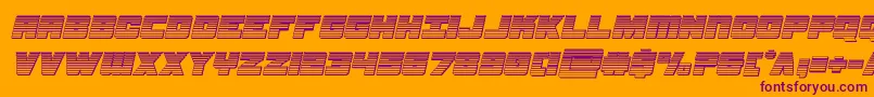 samuraiterrapinchromeital Font – Purple Fonts on Orange Background