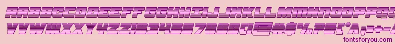 samuraiterrapinchromeital-Schriftart – Violette Schriften auf rosa Hintergrund