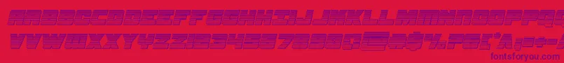 samuraiterrapinchromeital Font – Purple Fonts on Red Background