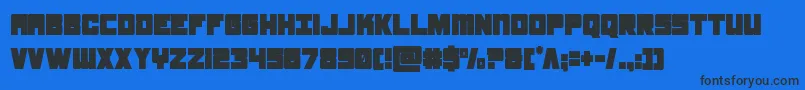 samuraiterrapincond Font – Black Fonts on Blue Background