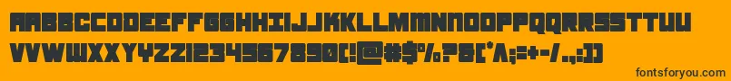 samuraiterrapincond Font – Black Fonts on Orange Background