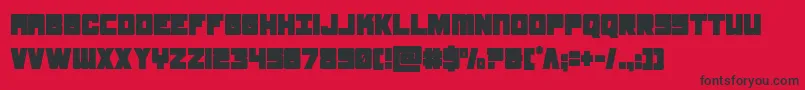 フォントsamuraiterrapincond – 赤い背景に黒い文字
