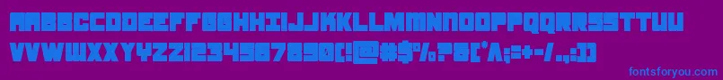samuraiterrapincond Font – Blue Fonts on Purple Background