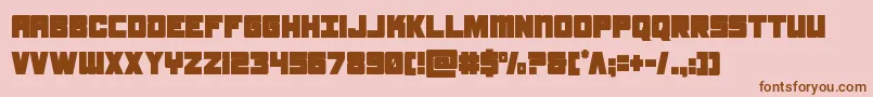 samuraiterrapincond Font – Brown Fonts on Pink Background