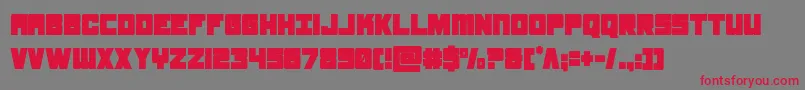 samuraiterrapincond Font – Red Fonts on Gray Background