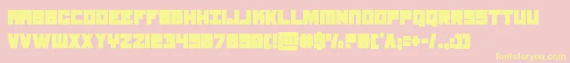 samuraiterrapincond-Schriftart – Gelbe Schriften auf rosa Hintergrund