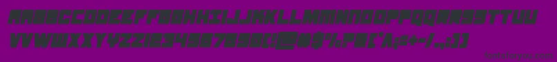 Czcionka samuraiterrapincondital – czarne czcionki na fioletowym tle