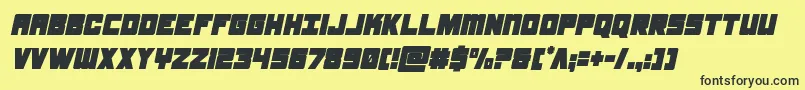 samuraiterrapincondital Font – Black Fonts on Yellow Background