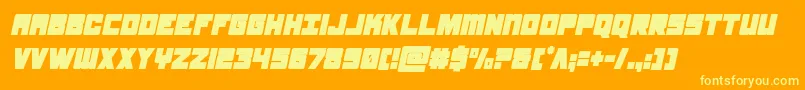 samuraiterrapincondital Font – Yellow Fonts on Orange Background