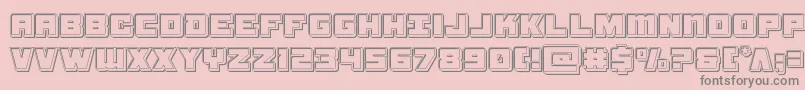 samuraiterrapinengrave Font – Gray Fonts on Pink Background