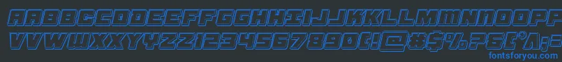 samuraiterrapinengraveital Font – Blue Fonts on Black Background