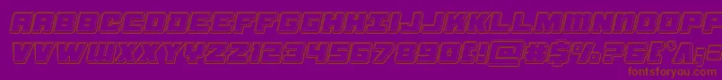 samuraiterrapinengraveital Font – Brown Fonts on Purple Background