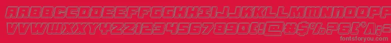 samuraiterrapinengraveital Font – Gray Fonts on Red Background