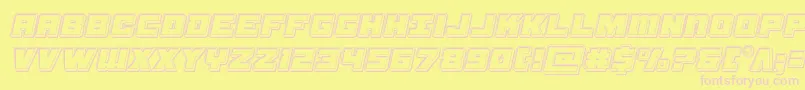 samuraiterrapinengraveital Font – Pink Fonts on Yellow Background