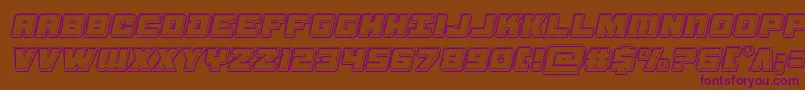 samuraiterrapinengraveital Font – Purple Fonts on Brown Background