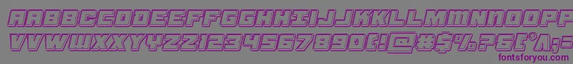 samuraiterrapinengraveital Font – Purple Fonts on Gray Background