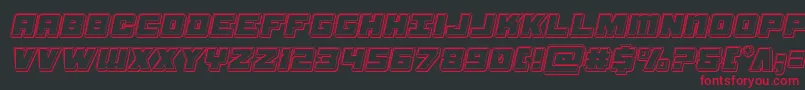 samuraiterrapinengraveital-Schriftart – Rote Schriften auf schwarzem Hintergrund