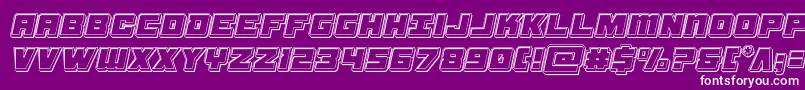 samuraiterrapinengraveital Font – White Fonts on Purple Background
