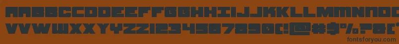 samuraiterrapinexpand Font – Black Fonts on Brown Background