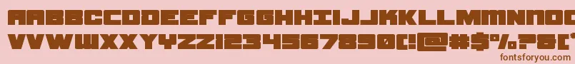 samuraiterrapinexpand Font – Brown Fonts on Pink Background
