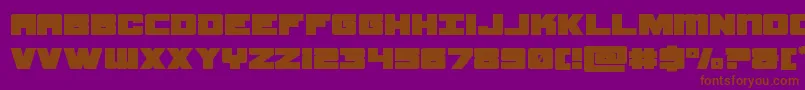 samuraiterrapinexpand Font – Brown Fonts on Purple Background
