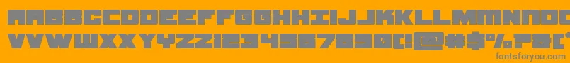 samuraiterrapinexpand Font – Gray Fonts on Orange Background