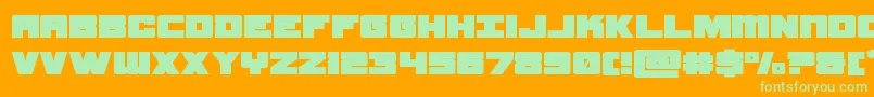 samuraiterrapinexpand Font – Green Fonts on Orange Background