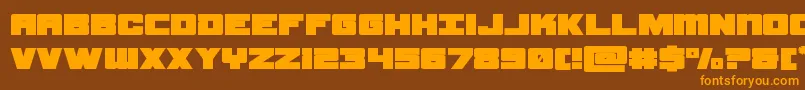 samuraiterrapinexpand Font – Orange Fonts on Brown Background