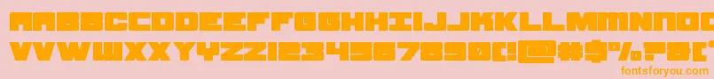 samuraiterrapinexpand Font – Orange Fonts on Pink Background