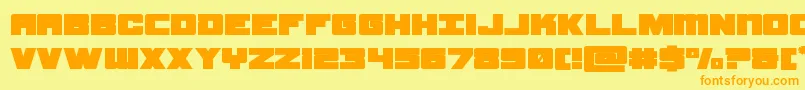 Police samuraiterrapinexpand – polices orange sur fond jaune