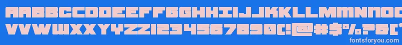 samuraiterrapinexpand Font – Pink Fonts on Blue Background