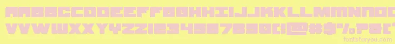 samuraiterrapinexpand Font – Pink Fonts on Yellow Background