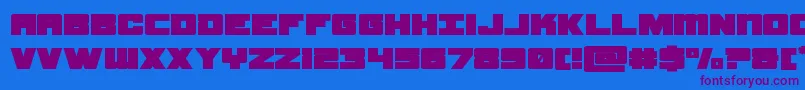 samuraiterrapinexpand Font – Purple Fonts on Blue Background