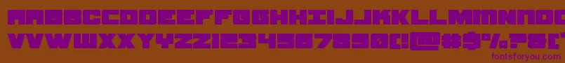 samuraiterrapinexpand Font – Purple Fonts on Brown Background