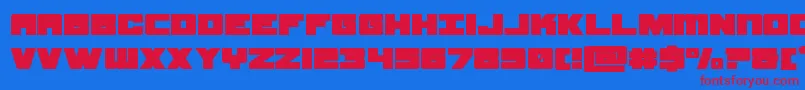 samuraiterrapinexpand Font – Red Fonts on Blue Background