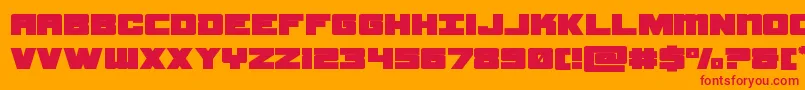 samuraiterrapinexpand Font – Red Fonts on Orange Background
