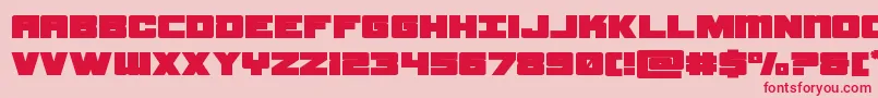 samuraiterrapinexpand-Schriftart – Rote Schriften auf rosa Hintergrund
