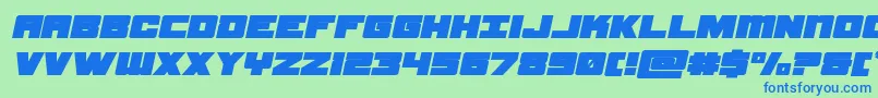 samuraiterrapinexpandital Font – Blue Fonts on Green Background