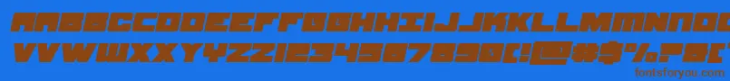 samuraiterrapinexpandital Font – Brown Fonts on Blue Background
