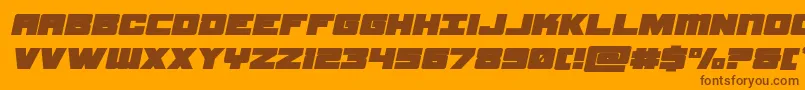 samuraiterrapinexpandital Font – Brown Fonts on Orange Background