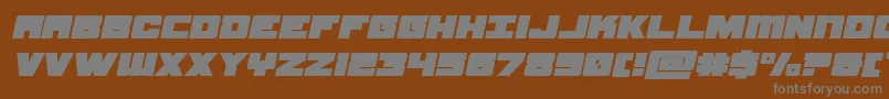 samuraiterrapinexpandital Font – Gray Fonts on Brown Background