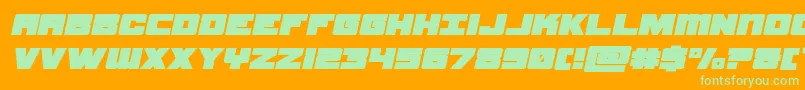 samuraiterrapinexpandital Font – Green Fonts on Orange Background
