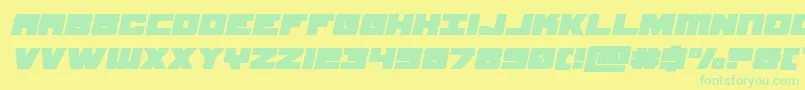 samuraiterrapinexpandital Font – Green Fonts on Yellow Background