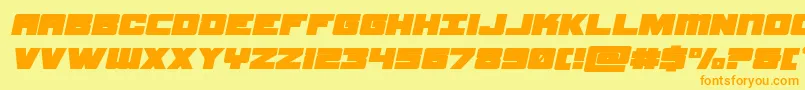 samuraiterrapinexpandital Font – Orange Fonts on Yellow Background